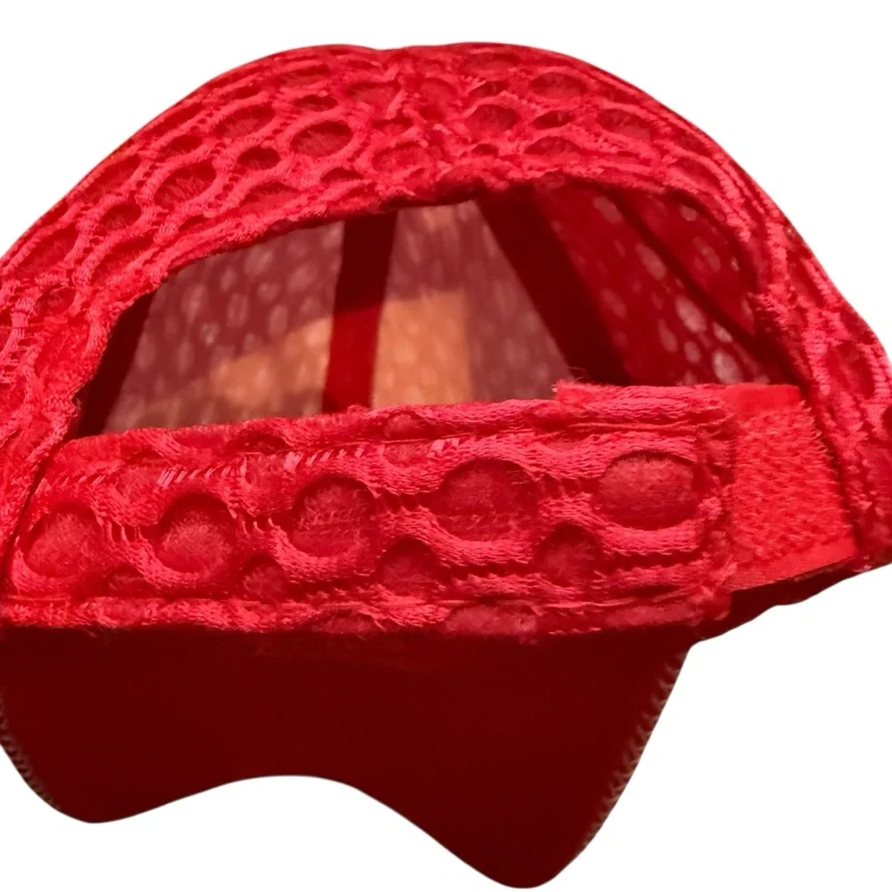 Georgia Red Mesh Baseball Cap with Black Script